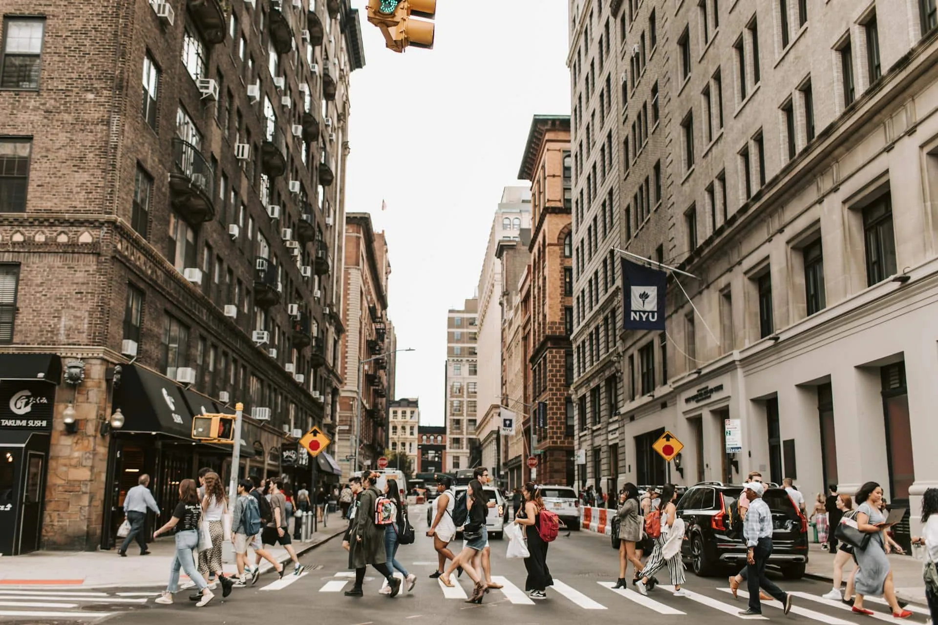 View of a street in Queens.