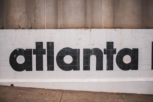 Letters on a wall